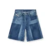 de-sire-short Short en denim à effet contrasté