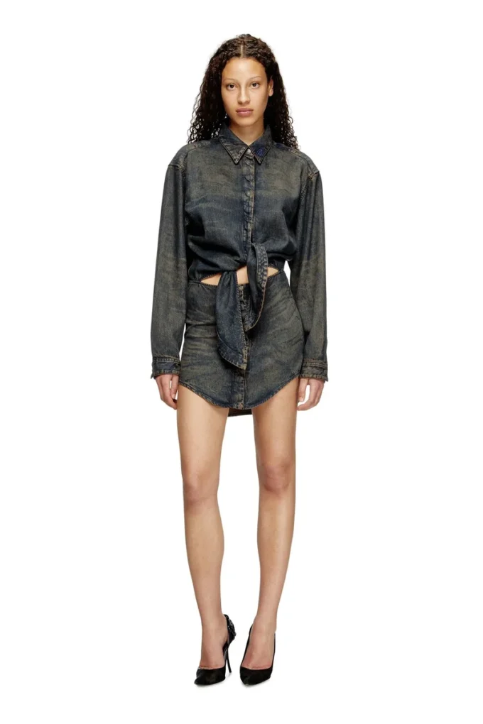 de-susan-s Robe en denim fluide