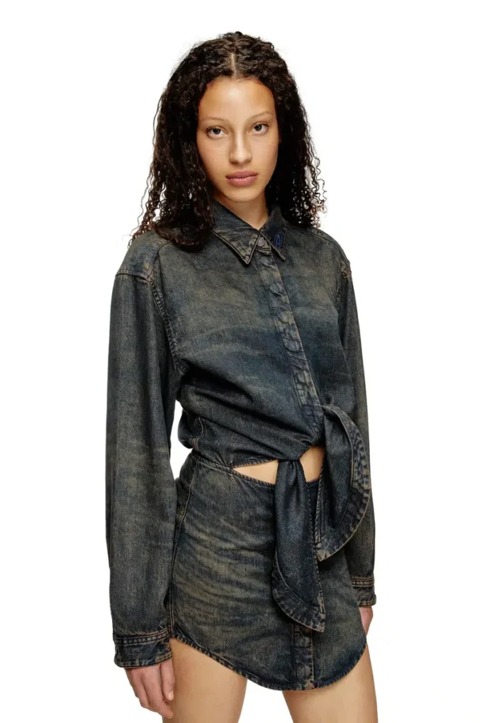 de-susan-s Robe en denim fluide