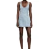de-sweeney-s1 Robe courte en denim pied-de-poule avec cristaux