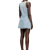 de-sweeney-s1 Robe courte en denim pied-de-poule avec cristaux