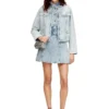 de-sweny-s Mini-jupe en denim graphique avec cristaux