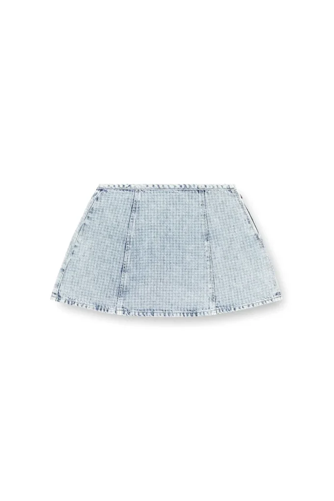 de-sweny-s Mini-jupe en denim graphique avec cristaux