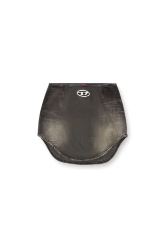 de-vany-s Mini-jupe en denim avec logo Oval D