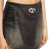 de-vany-s Mini-jupe en denim avec logo Oval D
