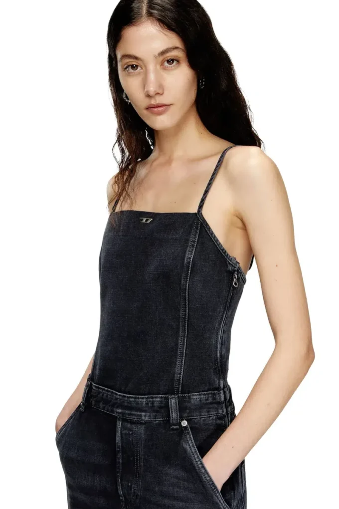 de-vors Combinaison à bretelles en denim tissé batavia