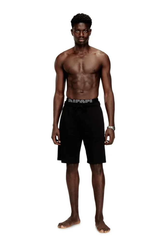 devin-d-pop Short de détente en coton avec logo Diesel