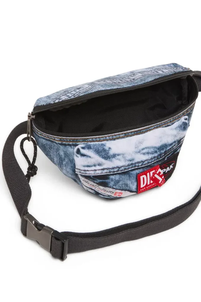 Diesel springer Sac banane en denim trompe-l&rsquo;œil