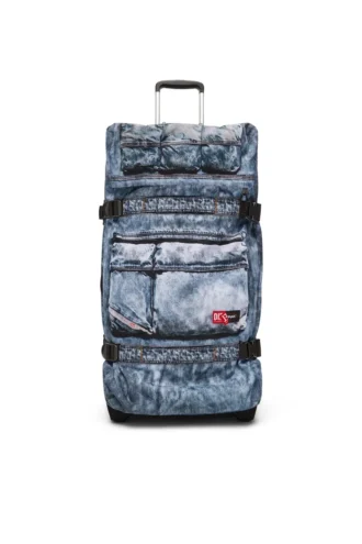 Diesel transit&rsquo;r l Valise à roulettes en denim trompe-l&rsquo;œil