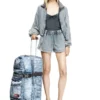 Diesel transit&rsquo;r l Valise à roulettes en denim trompe-l&rsquo;œil