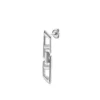 dl1348040 Bijou en argent sterling Boucle d&rsquo;oreille pendante en argent sterling avec logo D