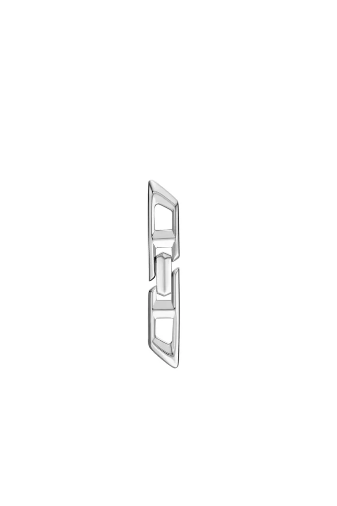 dl1348040 Bijou en argent sterling Boucle d&rsquo;oreille pendante en argent sterling avec logo D