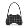 double-d shoulder Sac à bandoulière Double-D avec motif pied-de-poule