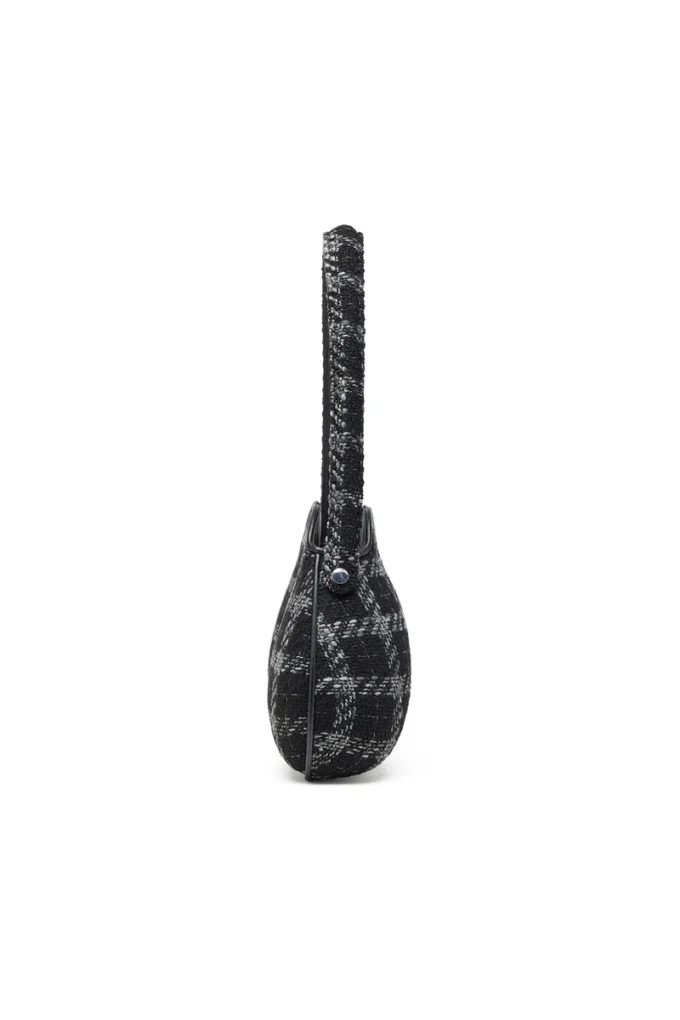 double-d shoulder Sac à bandoulière Double-D avec motif pied-de-poule
