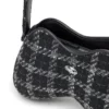 double-d shoulder Sac à bandoulière Double-D avec motif pied-de-poule