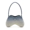 double-d shoulder Sac à bandoulière Double-D en denim solarisé