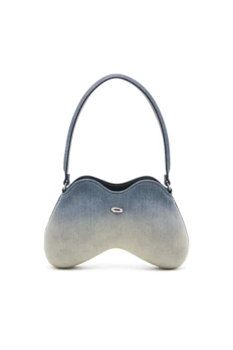 double-d shoulder Sac à bandoulière Double-D en denim solarisé