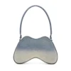 double-d shoulder Sac à bandoulière Double-D en denim solarisé