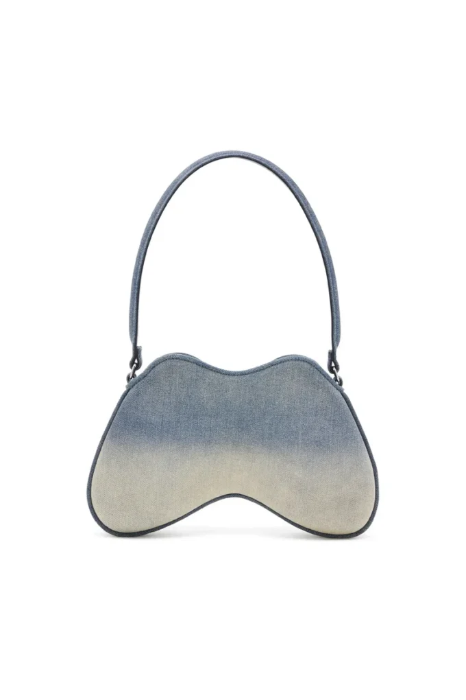 double-d shoulder Sac à bandoulière Double-D en denim solarisé