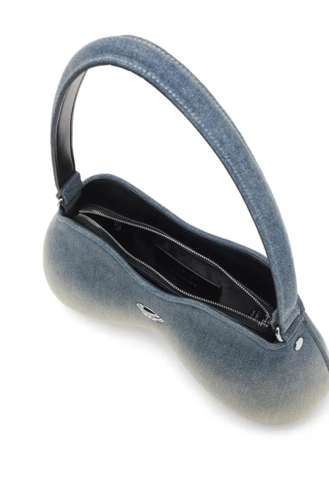 double-d shoulder Sac à bandoulière Double-D en denim solarisé