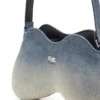 double-d shoulder Sac à bandoulière Double-D en denim solarisé