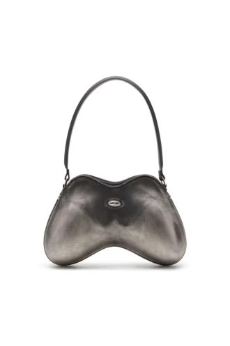 double-d shoulder Sac à bandoulière Double-D-Rigid en PU brossé