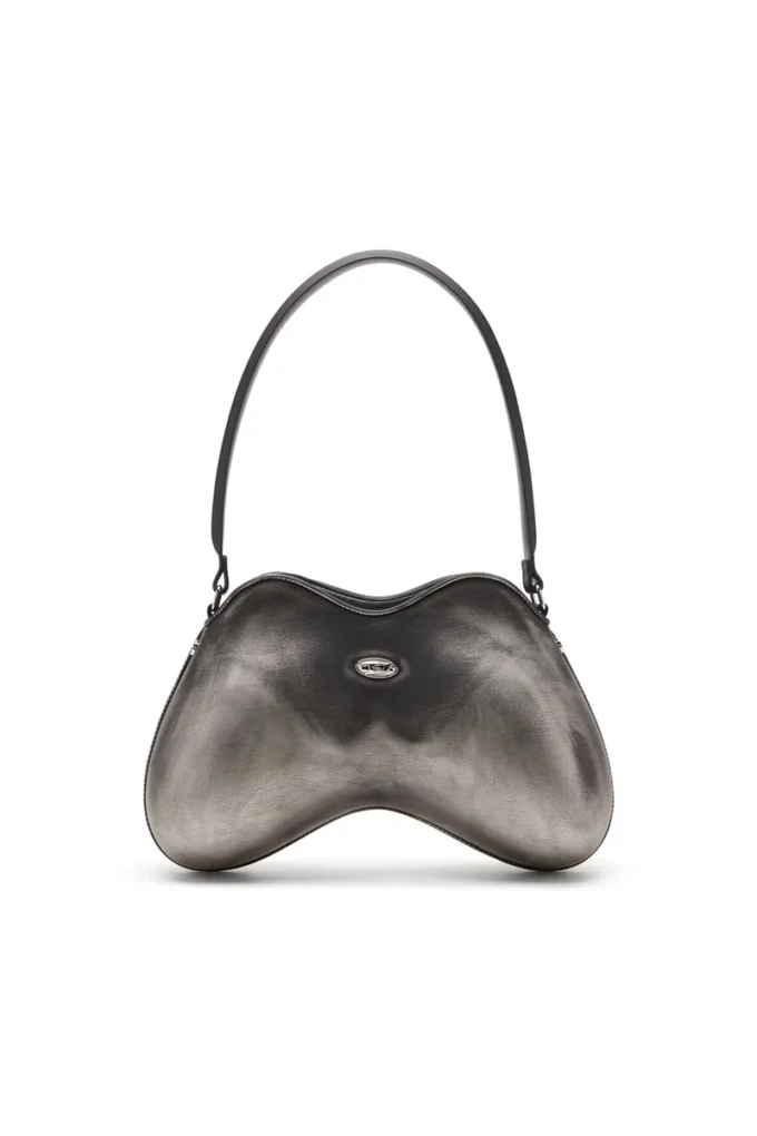 double-d shoulder Sac à bandoulière Double-D-Rigid en PU brossé