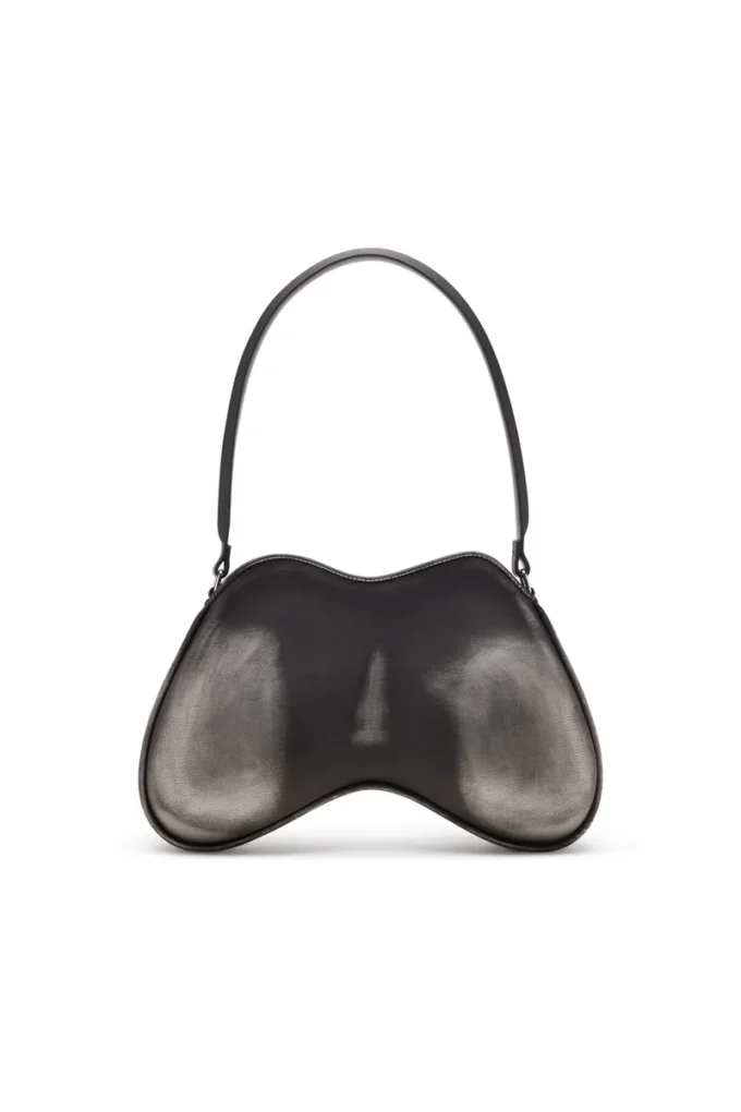 double-d shoulder Sac à bandoulière Double-D-Rigid en PU brossé