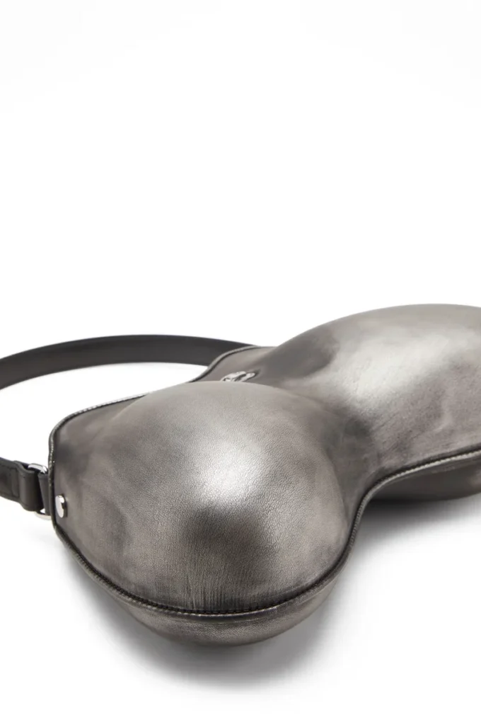 double-d shoulder Sac à bandoulière Double-D-Rigid en PU brossé