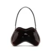 double-d shoulder Sac à bandoulière rigide Double-D en PU brillant dégradé
