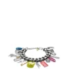 dx1524 bijou Bracelet à chaîne avec breloques en acier inoxydable noir