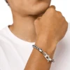dx1540040 Bracelet à chaîne tissée en acier inoxydable