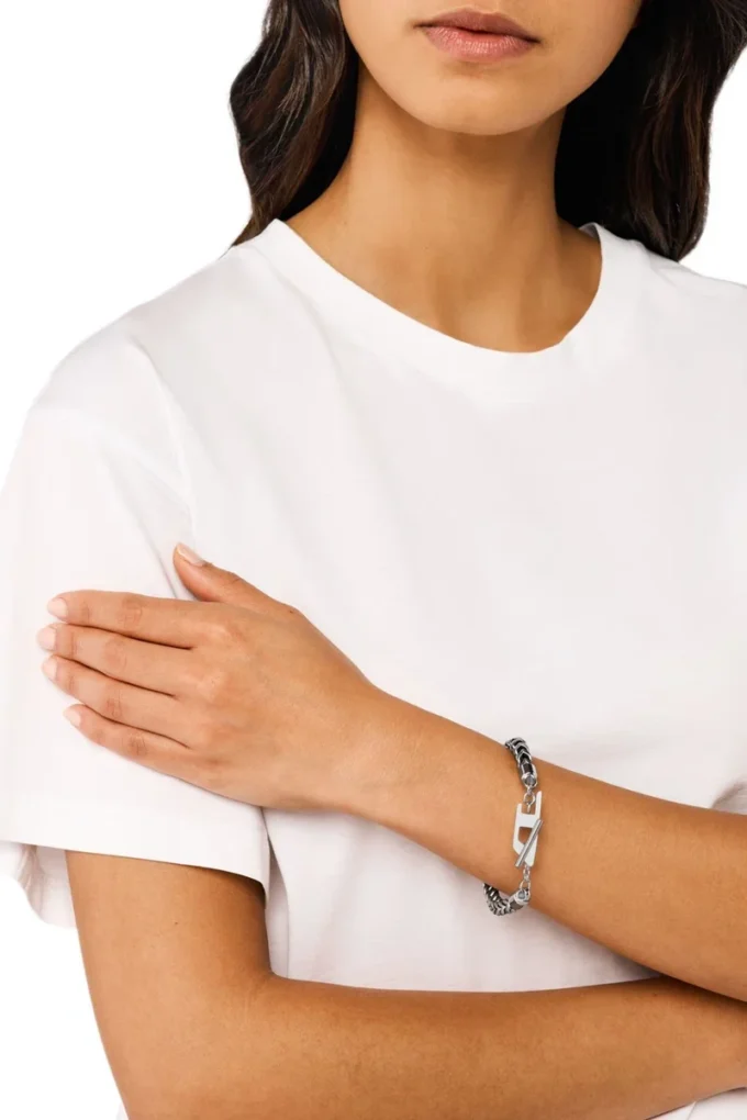 dx1540040 Bracelet à chaîne tissée en acier inoxydable