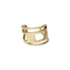 dx1569710 bijou Bague à bande en acier inoxydable doré