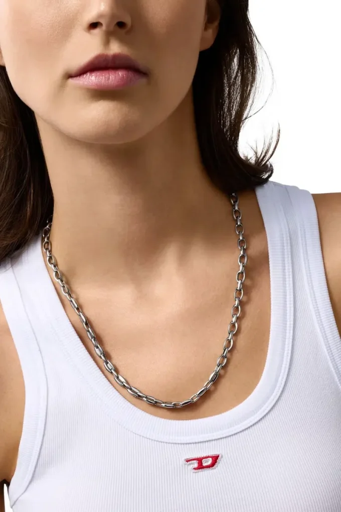 dx1582040 bijou Collier chaîne en acier inoxydable