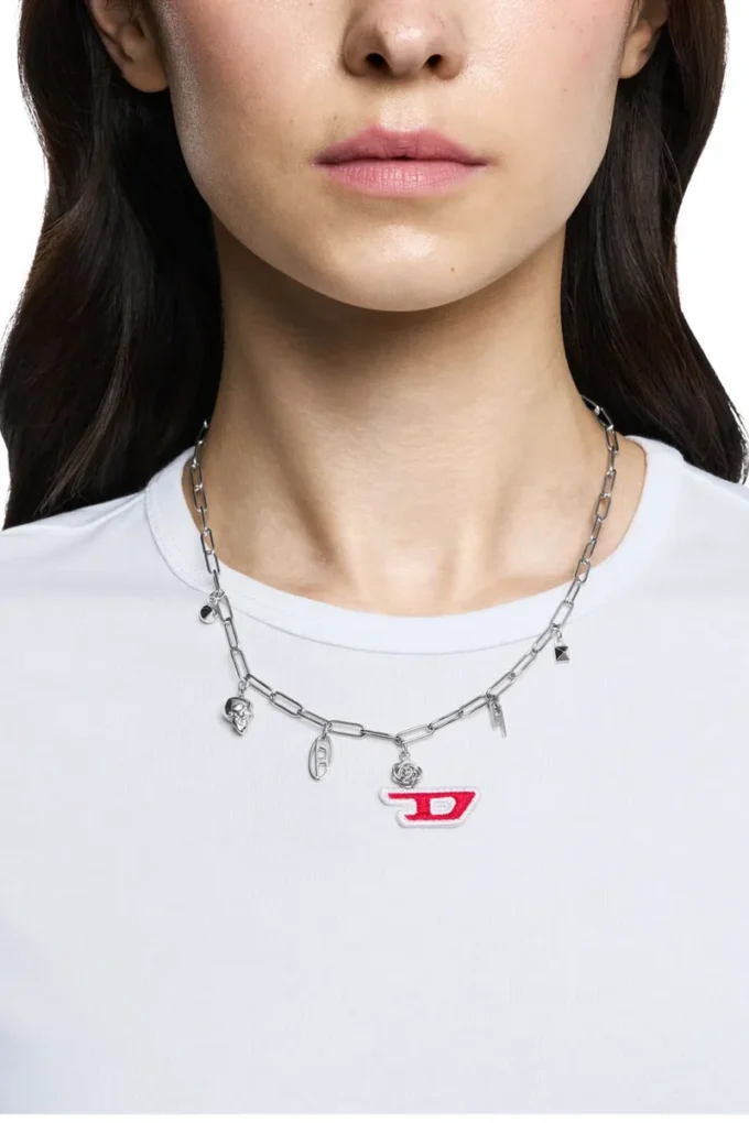 dx1605040 Collier à breloques en acier inoxydable