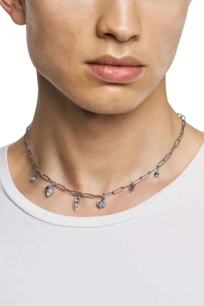 dx1605040 Collier à breloques en acier inoxydable