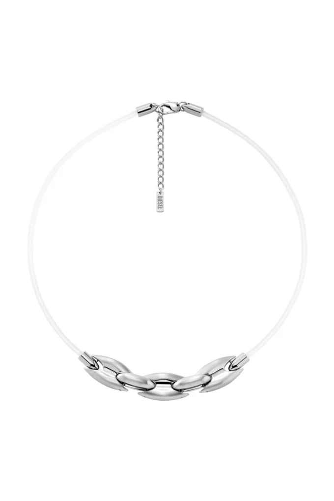 dx1615040 Collier chaîne Metamorph en acier inoxydable et silicone