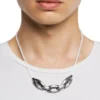 dx1615040 Collier chaîne Metamorph en acier inoxydable et silicone