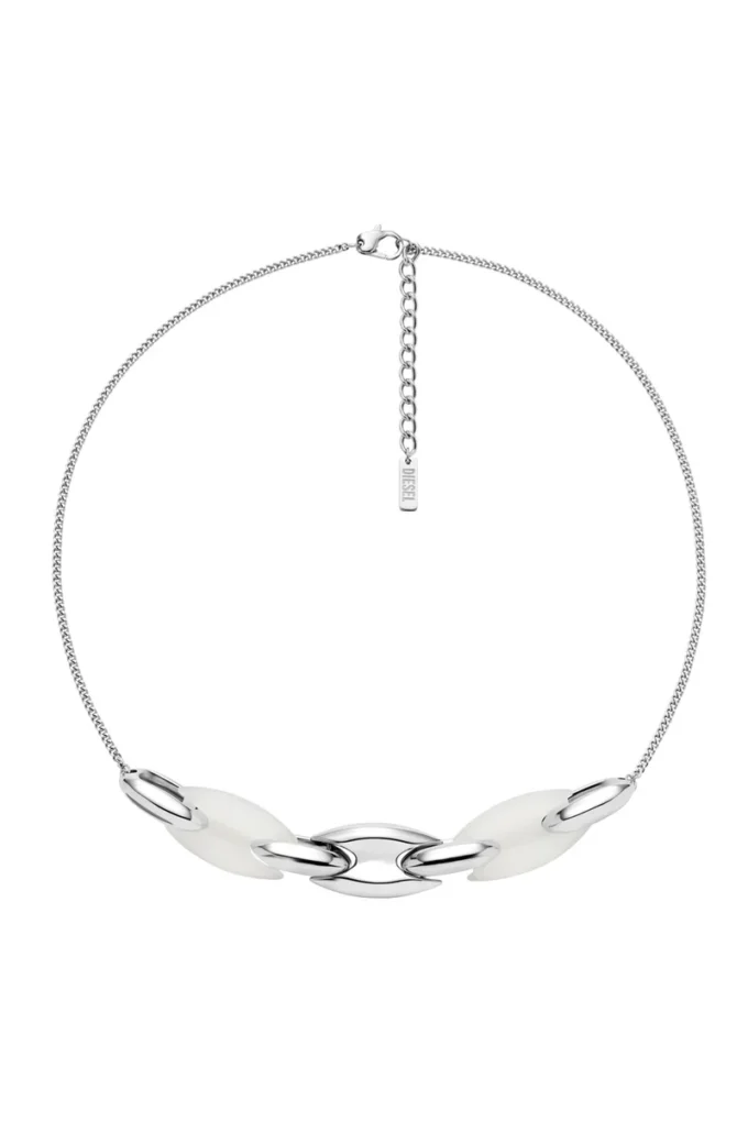 dx1616040 Collier chaîne Metamorph en acier inoxydable et silicone