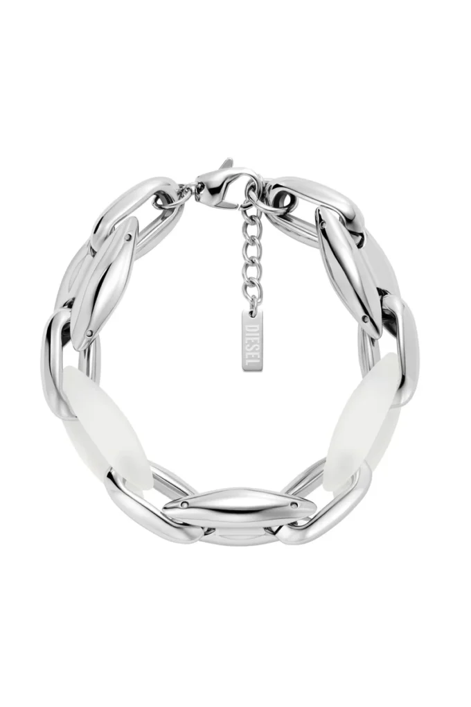 dx1617040 Bracelet chaîne Metamorph en acier inoxydable et silicone