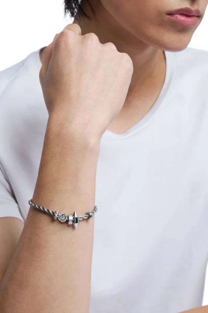 dx1622040 bijoux Bracelet à breloques en acier inoxydable