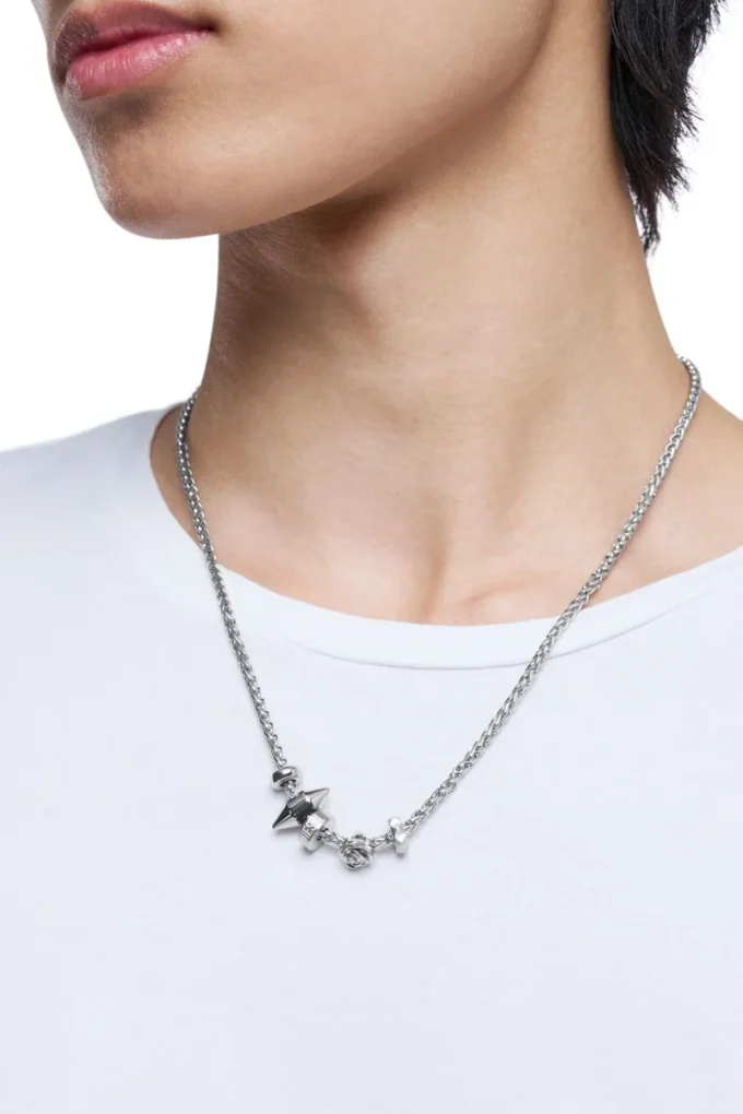 dx1623040 bijoux Collier à breloques en acier inoxydable