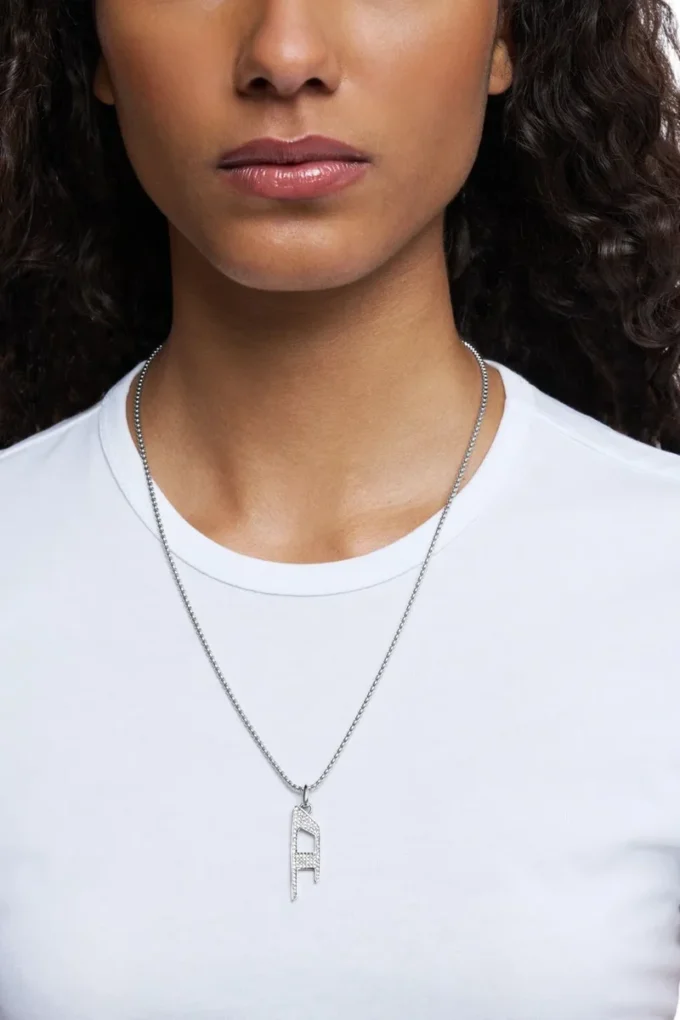 dx1624040 bijoux Collier pendentif en acier inoxydable