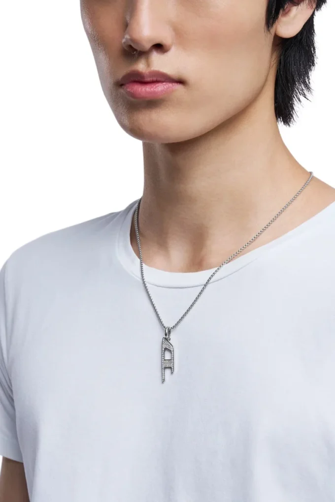 dx1624040 bijoux Collier pendentif en acier inoxydable