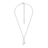 dx1625040 bijoux Collier pendentif en acier inoxydable avec logo D