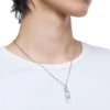 dx1625040 bijoux Collier pendentif en acier inoxydable avec logo D