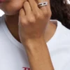 dx1629040 bijoux Bague chevalière en acier inoxydable