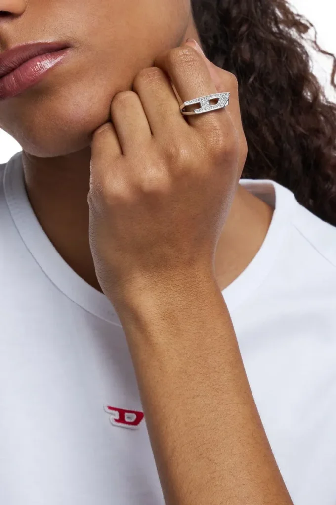 dx1629040 bijoux Bague chevalière en acier inoxydable