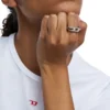 dx1629040 bijoux Bague chevalière en acier inoxydable